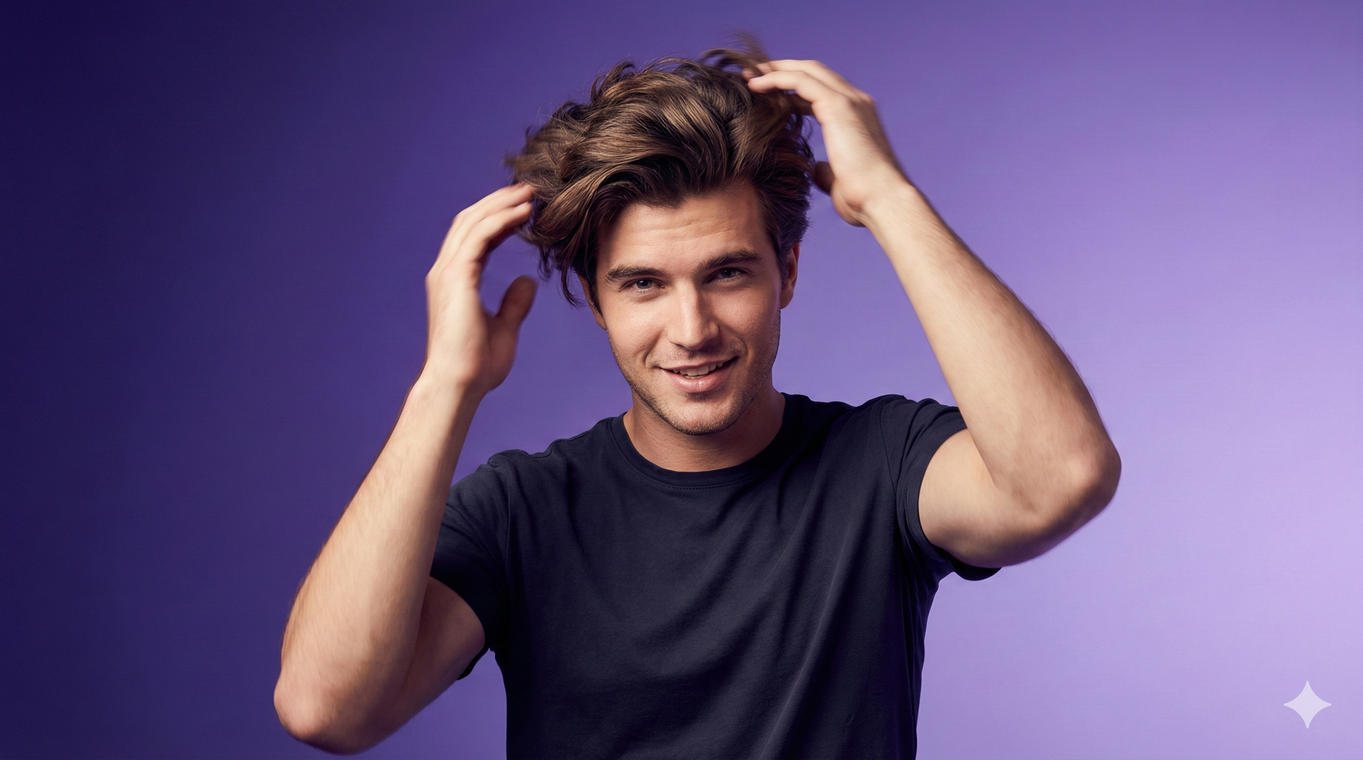 Confident man with healthy hair